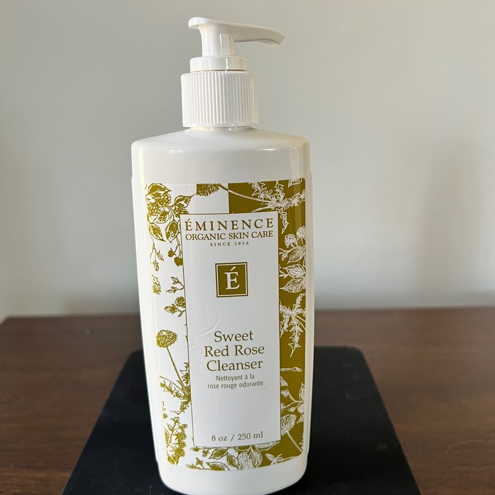 Eminence Organic Skin Care Sweet Red Rose Cleanser 8oz 250ml‎ Pump Bottle Facial
